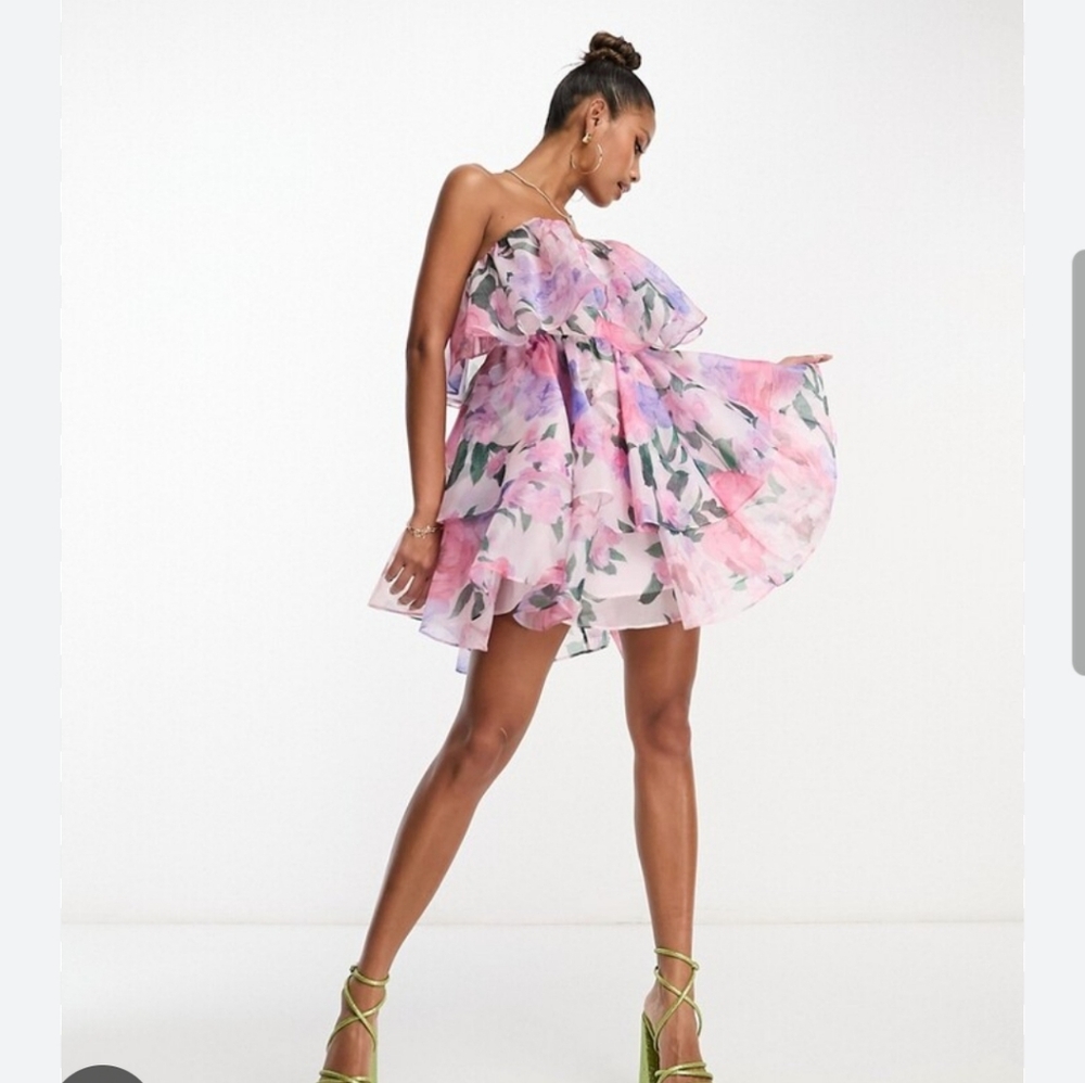 ASOS Pink Floral Mini Dress
